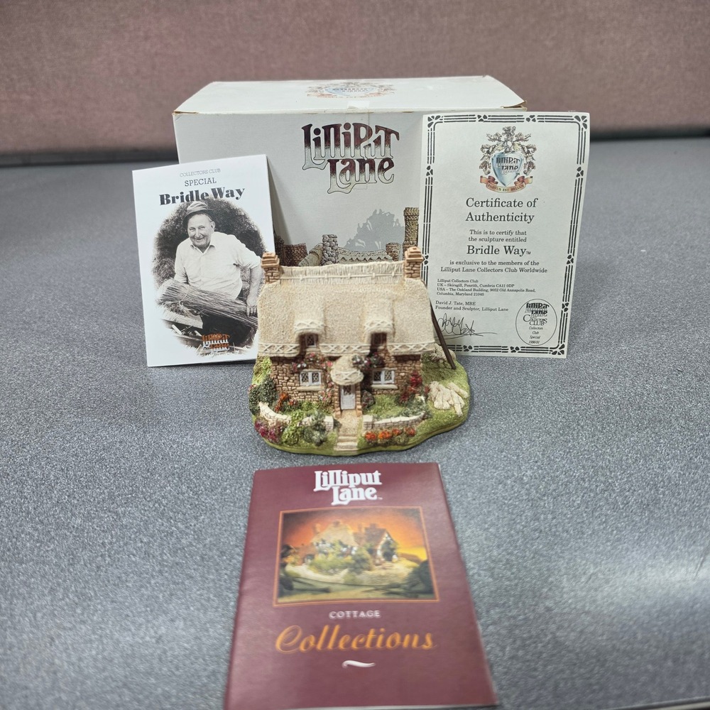 Lilliput Lane Bridle Way Sculpture 1990-91 Special COA Box Excellent Condition